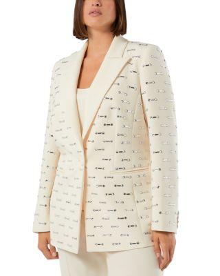 Geometric Rhinestone Blazer by MARINA RINALDI