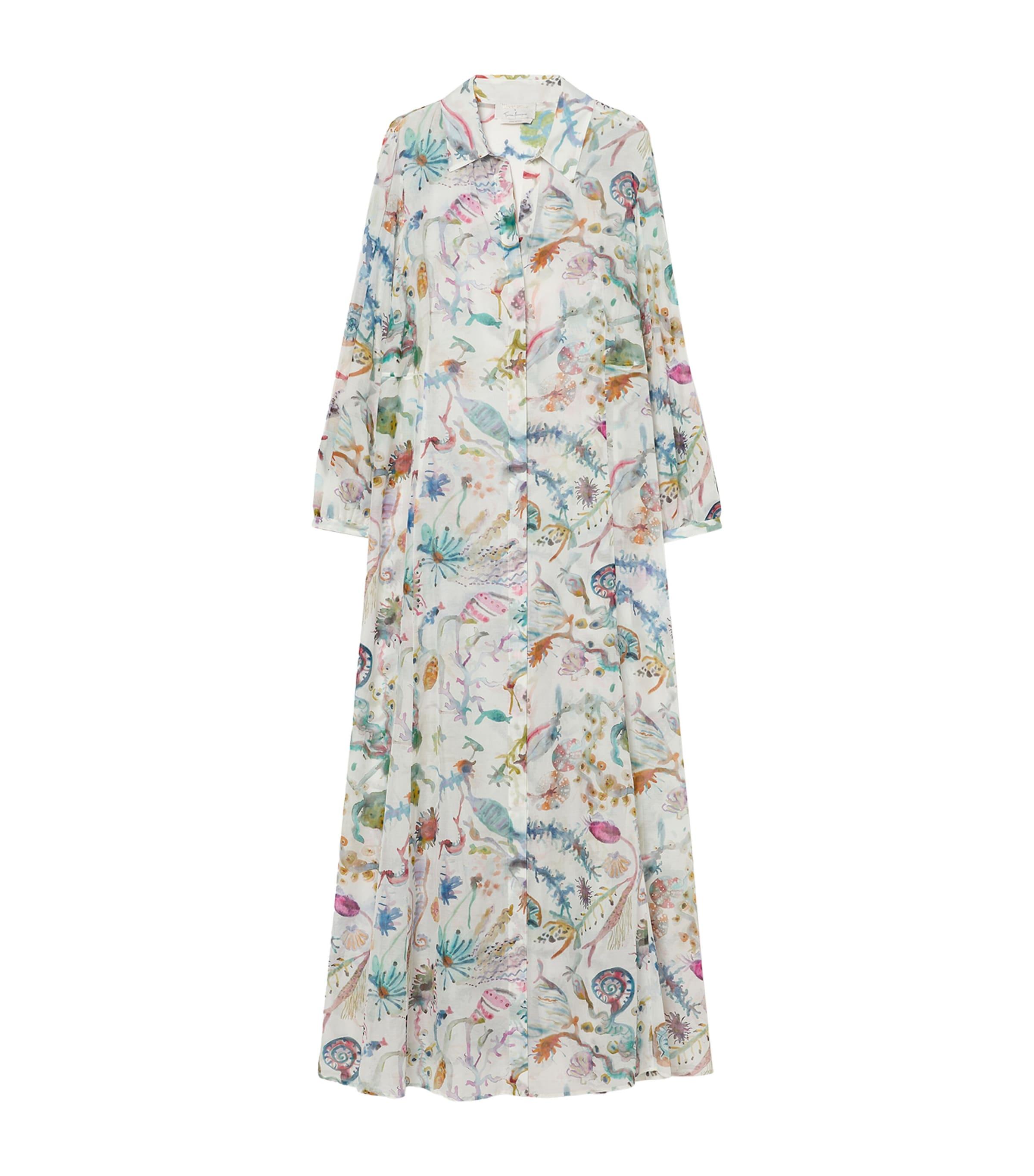 Marina Rinaldi Cotton-Silk Maxi Shirt Dress by MARINA RINALDI