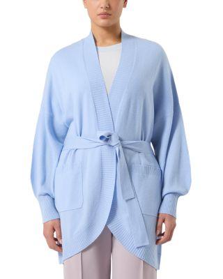 Mrnelmo Light Blue Cashmere Cardigan by MARINA RINALDI