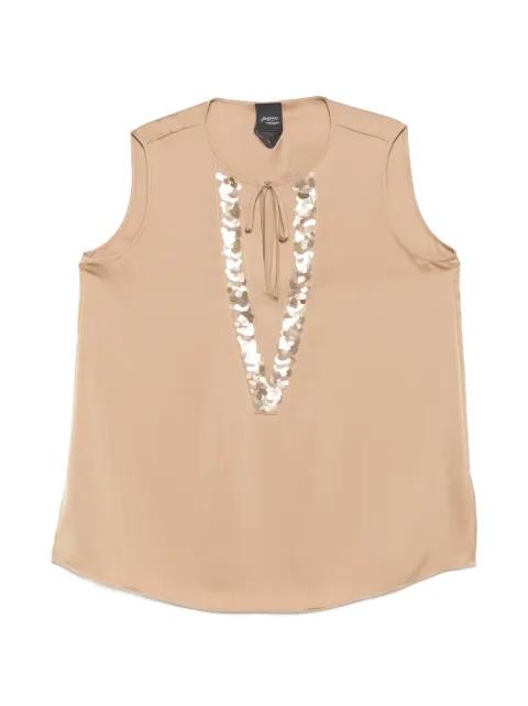 Pmrvetusta sequin-embellishment top by MARINA RINALDI