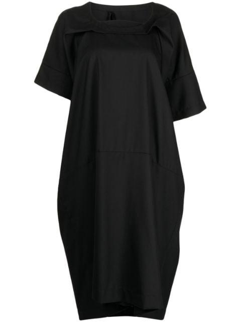 asymmetric midi wool dress by MARINA YEE