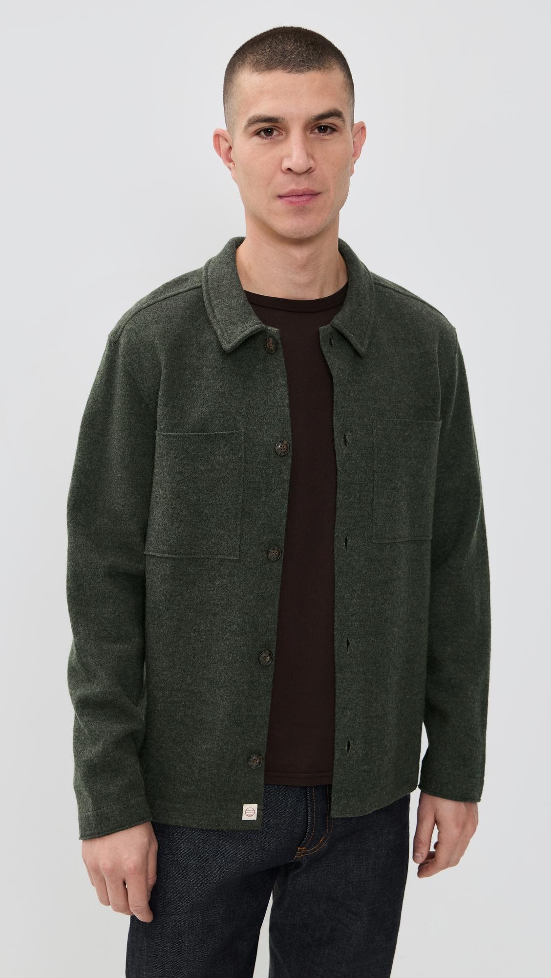 Boiled Wool Overshirt by MARINE LAYER