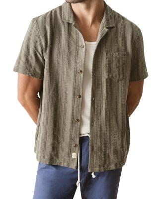 Dobby Stripe Resort Shirt by MARINE LAYER