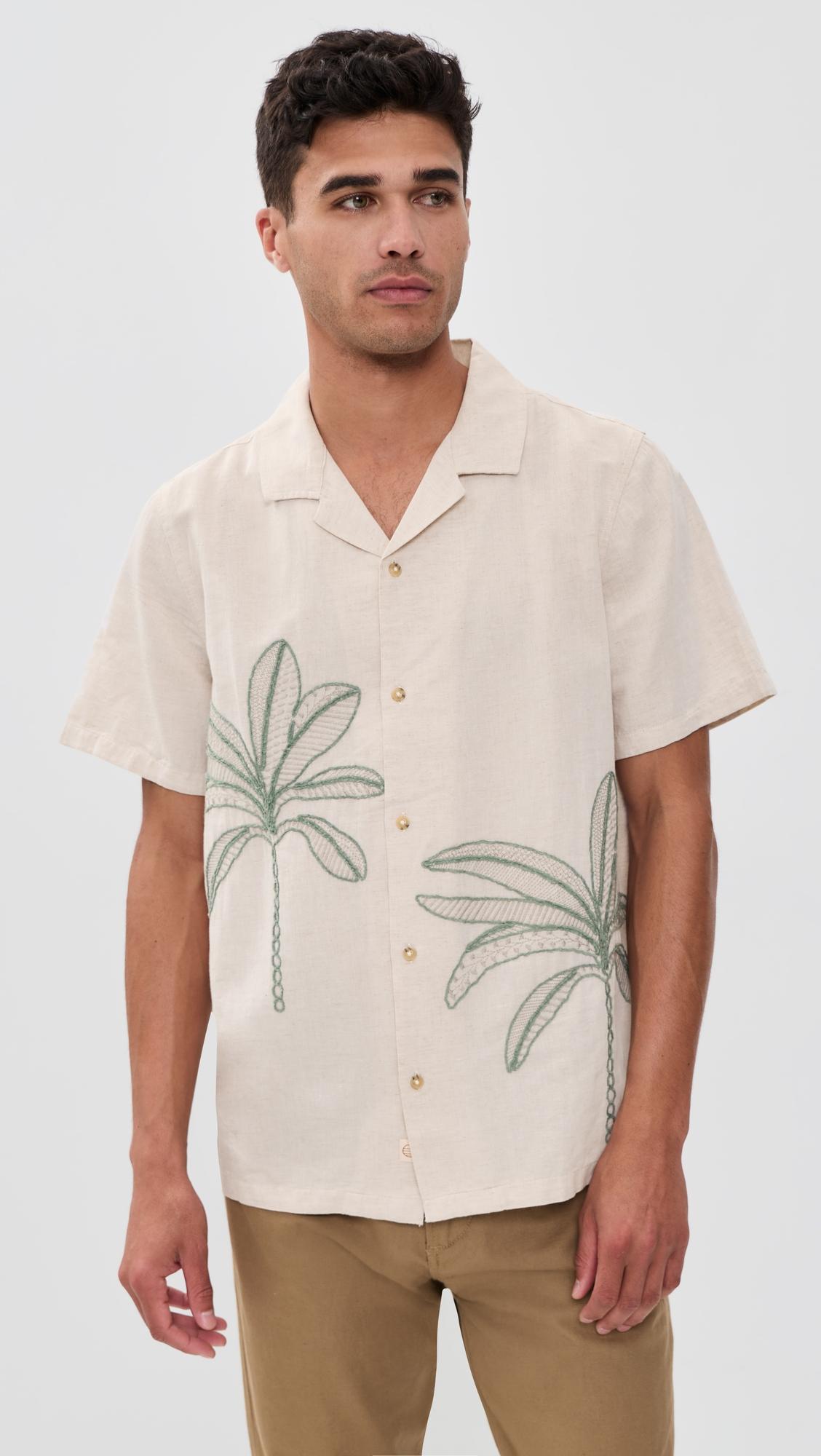 Embroidered Resort Shirt by MARINE LAYER