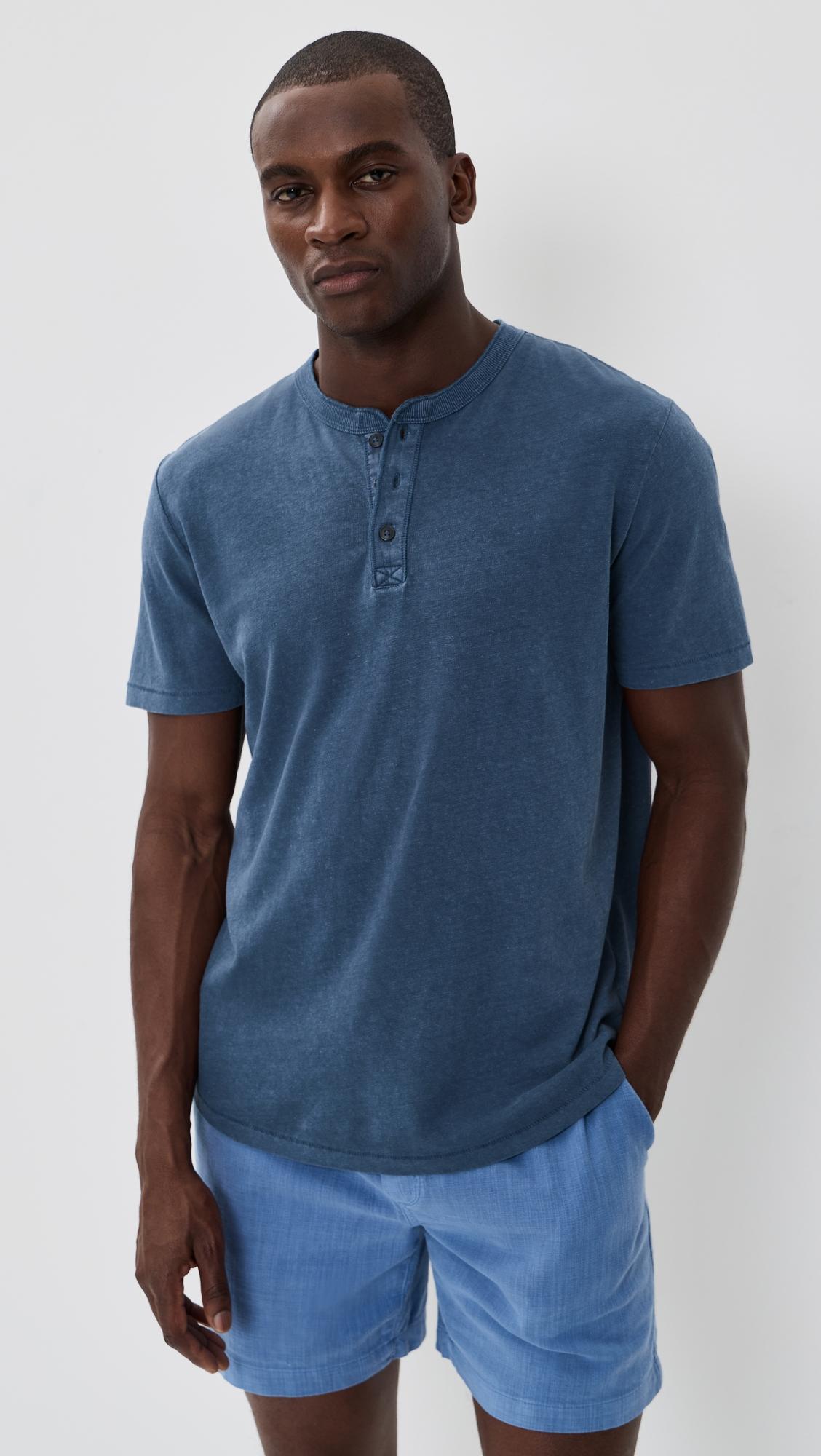Hemp Cotton Henley by MARINE LAYER