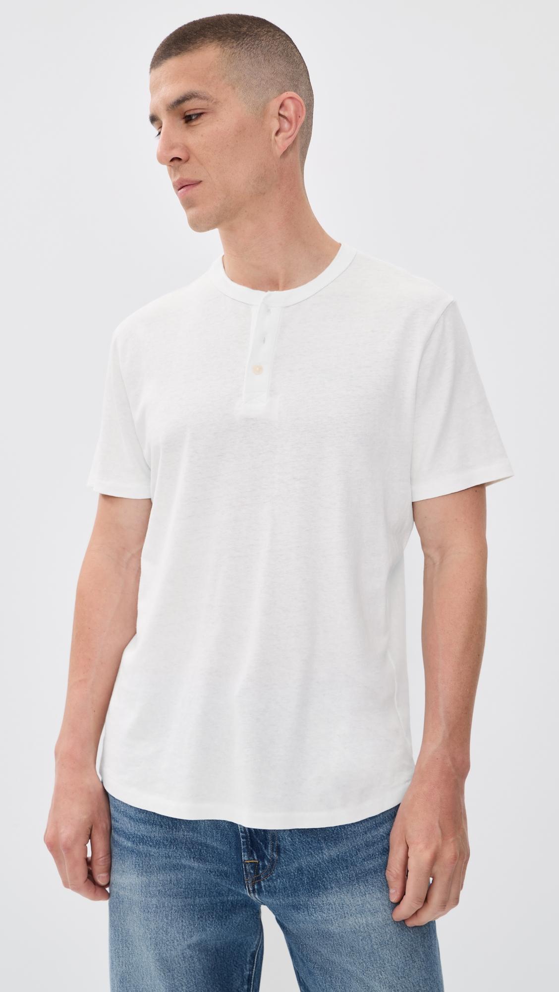 Hemp Cotton Henley Tee by MARINE LAYER
