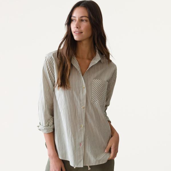 Jane Cali Poplin Relaxed Shirt by MARINE LAYER