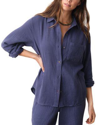 Jane Relaxed Double Cloth Shirt by MARINE LAYER