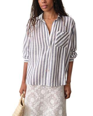 Jane Relaxed Stripe Shirt by MARINE LAYER