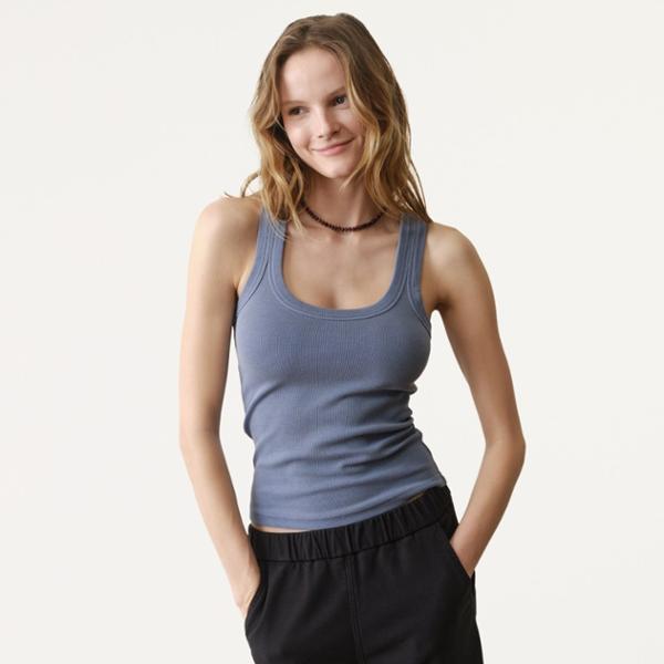 Lexi Rib Scoop Tank Top by MARINE LAYER