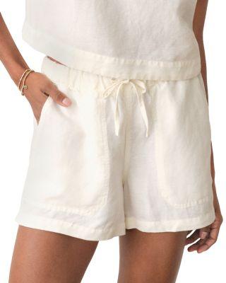 Linen Blend Drawstring Shorts by MARINE LAYER