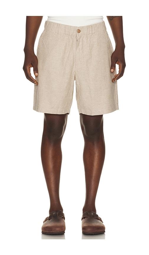 Marine Layer 7 Saturday Hemp Chino Short in Brown by MARINE LAYER