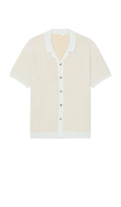 Marine Layer Asher Sweater Resort Shirt in Baby Blue by MARINE LAYER