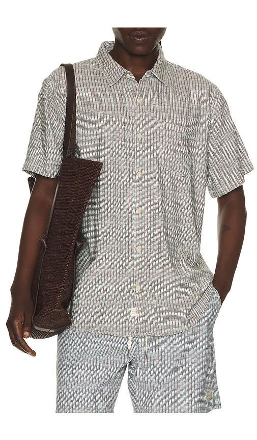 Marine Layer Classic Stretch Selvage Shirt in Green by MARINE LAYER