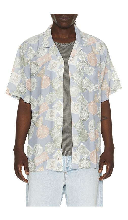 Marine Layer Cupro Resort Shirt in Blue by MARINE LAYER