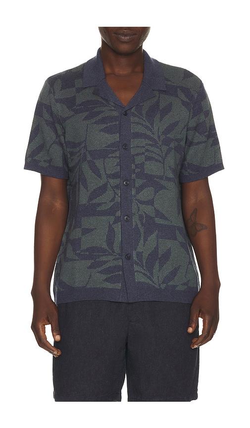 Marine Layer Ethan Sweater Button Down Shirt in Navy by MARINE LAYER