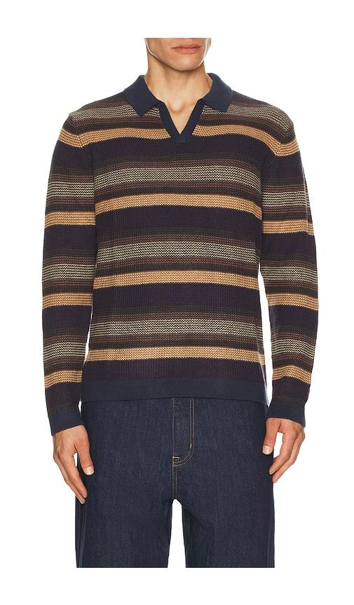 Marine Layer Liam Sweater Polo in Brown by MARINE LAYER
