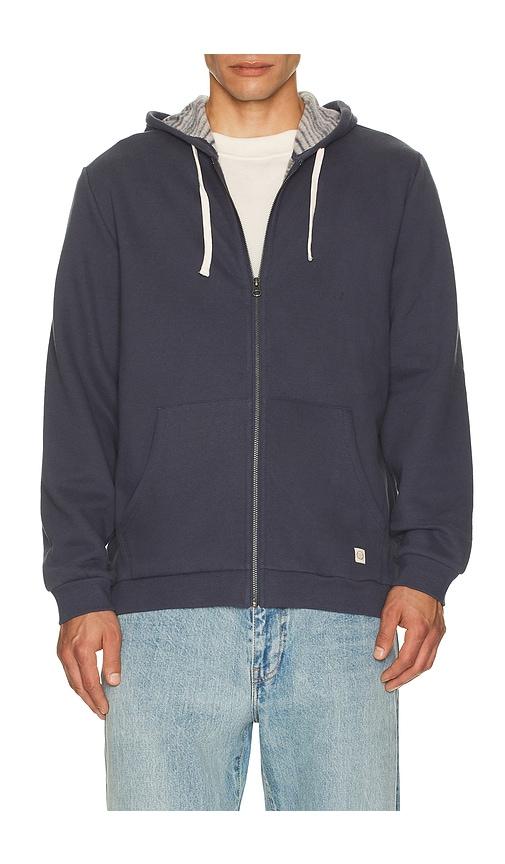 Marine Layer Relaxed Cloud 9 Full Zip Hoodie in Navy by MARINE LAYER