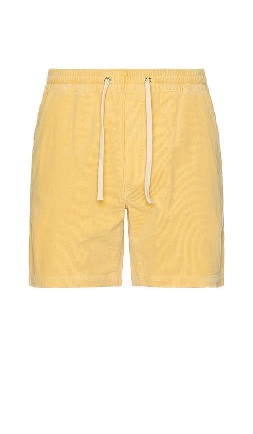 Marine Layer Saturday Corduroy Short 6 in Yellow by MARINE LAYER