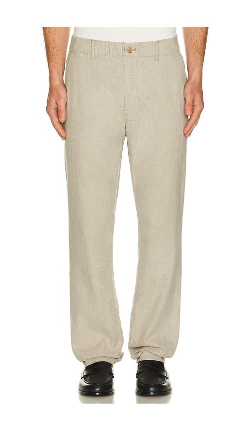 Marine Layer Saturday Houndstooth Chino Pants in Cream by MARINE LAYER