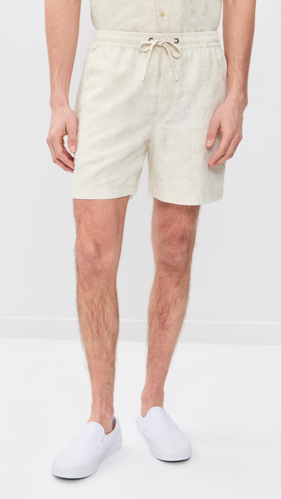 Saturday Jacquard Linen Shorts 6" by MARINE LAYER