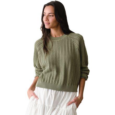 Textured Stitch Crewneck Sweater by MARINE LAYER