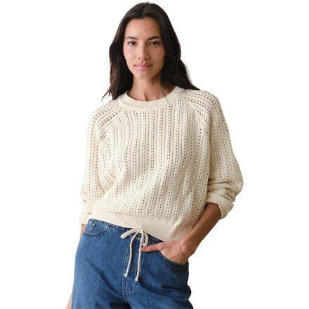 Textured Stitch Crewneck Sweater by MARINE LAYER