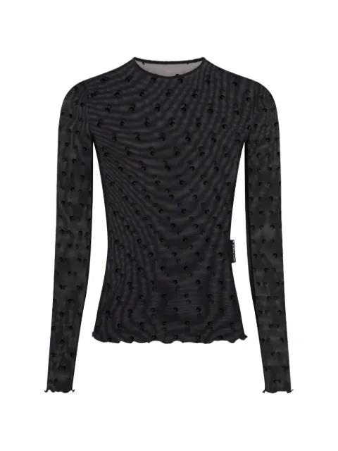 All-Over Moon mesh top by MARINE SERRE