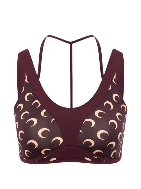 Athleisure moon-printed bra top by MARINE SERRE
