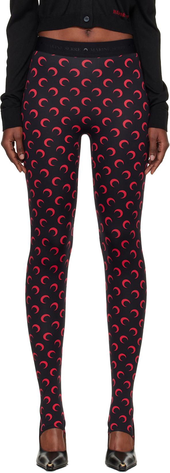 Black Moon Printed Jersey Leggings by MARINE SERRE