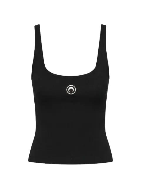 Crescent Moon cropped tank top by MARINE SERRE