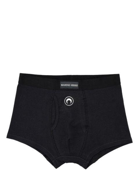 Crescent Moon-embroidered boxers by MARINE SERRE