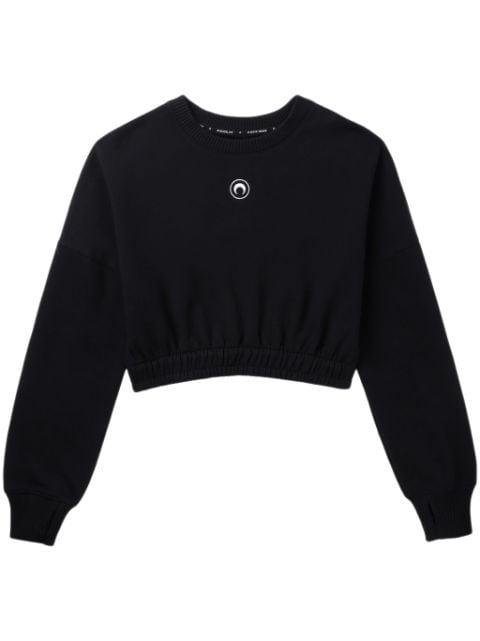 Crescent Moon-embroidered cotton sweatshirt by MARINE SERRE