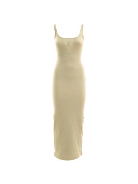 Crescent Moon-embroidered ribbed midi dress by MARINE SERRE