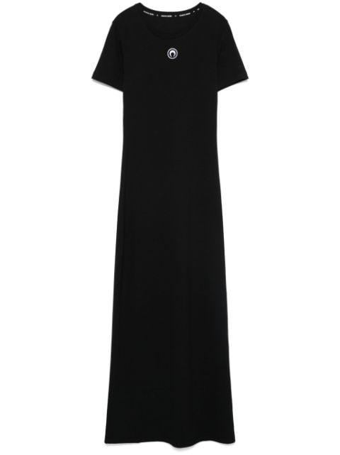 Crescent Moon-embroidery maxi dress by MARINE SERRE