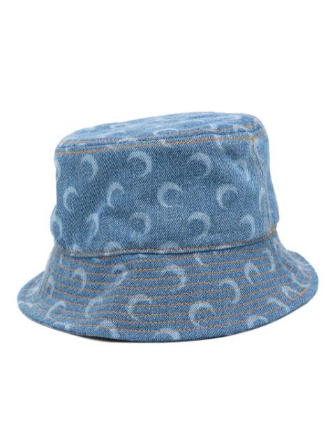 Crescent Moon-print bucket hat by MARINE SERRE