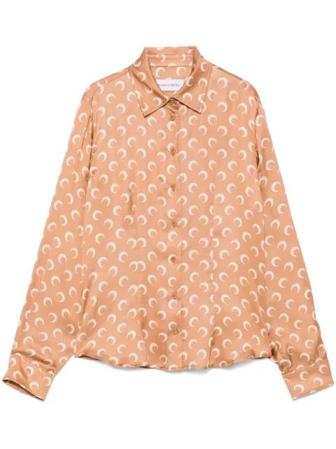 Crescent Moon-printed shirt by MARINE SERRE