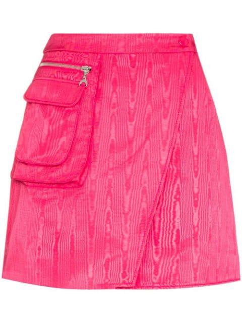 Cycling wrap A-line skirt by MARINE SERRE