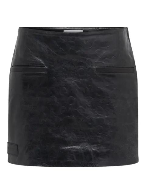 Glossy Moon leather skirt by MARINE SERRE