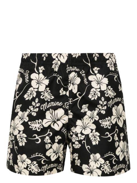 Hawaian-print elasticated swim shorts by MARINE SERRE