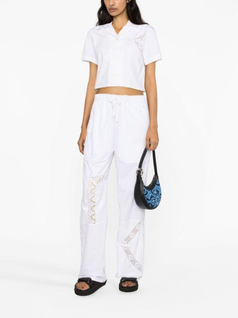 Household linen straight-leg cotton trousers by MARINE SERRE