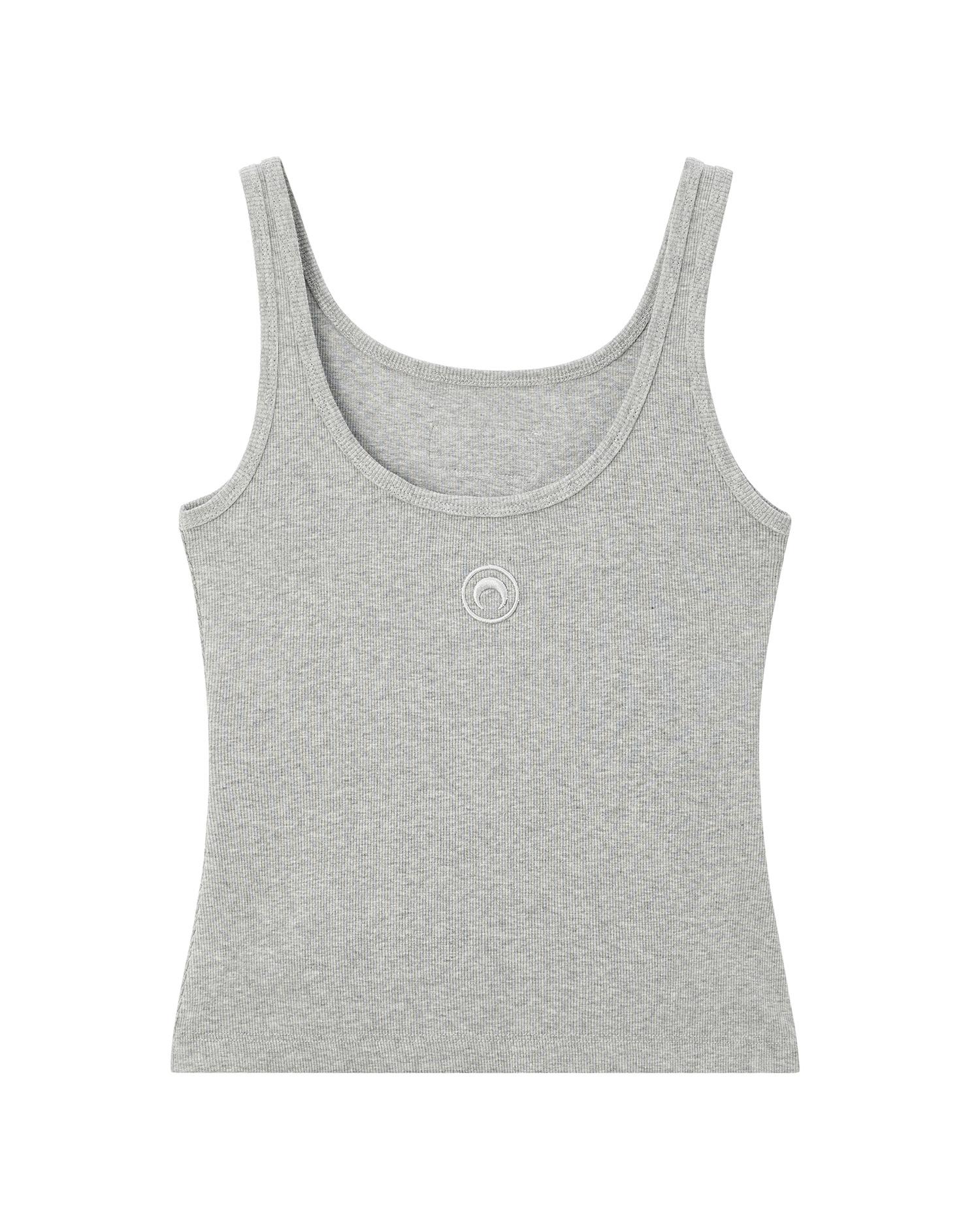 Logo ribbed tank top by MARINE SERRE