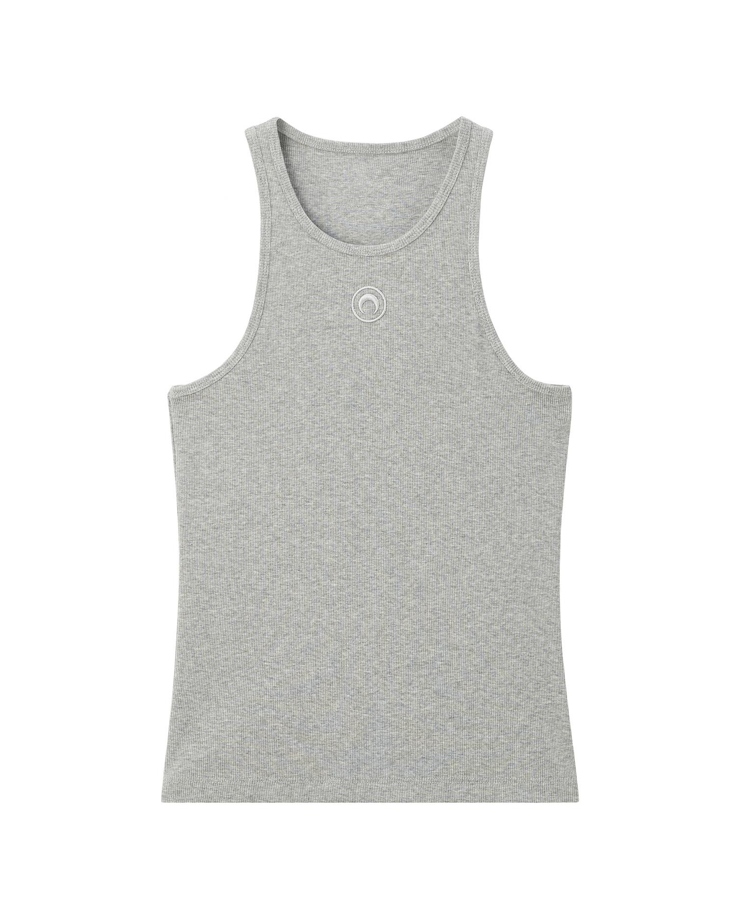 Logo ribbed tank top by MARINE SERRE