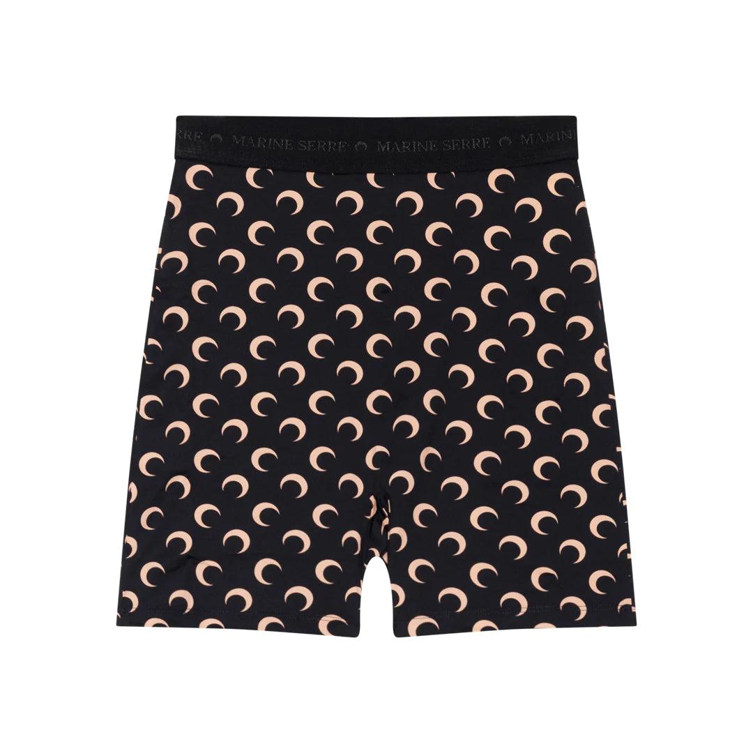 MARINE SERRE - Women's All Over Moon Yoga Short - (Black) by MARINE SERRE