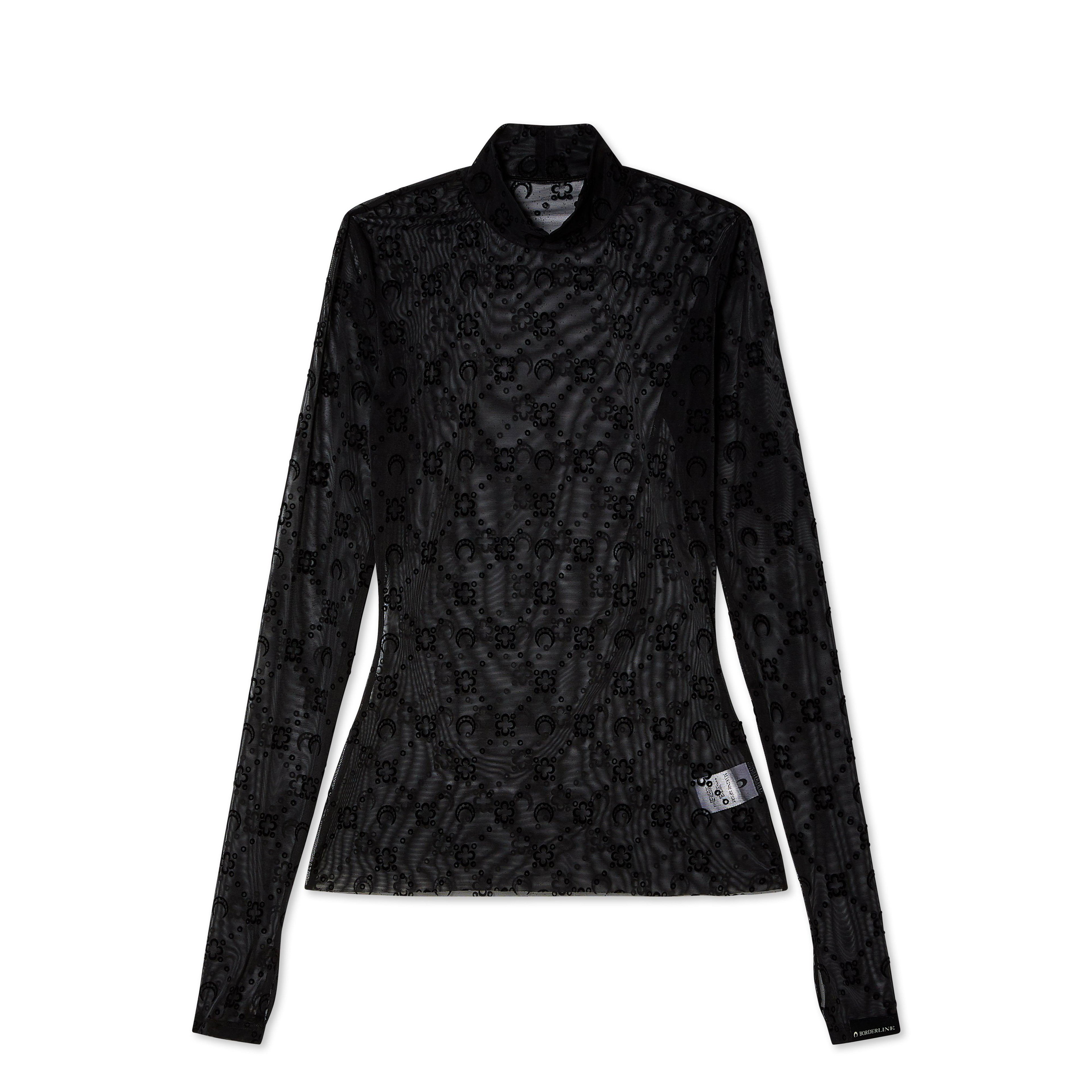 Marine Serre - Women's Moonogram Mesh Second Skin Top - (Black) by MARINE SERRE