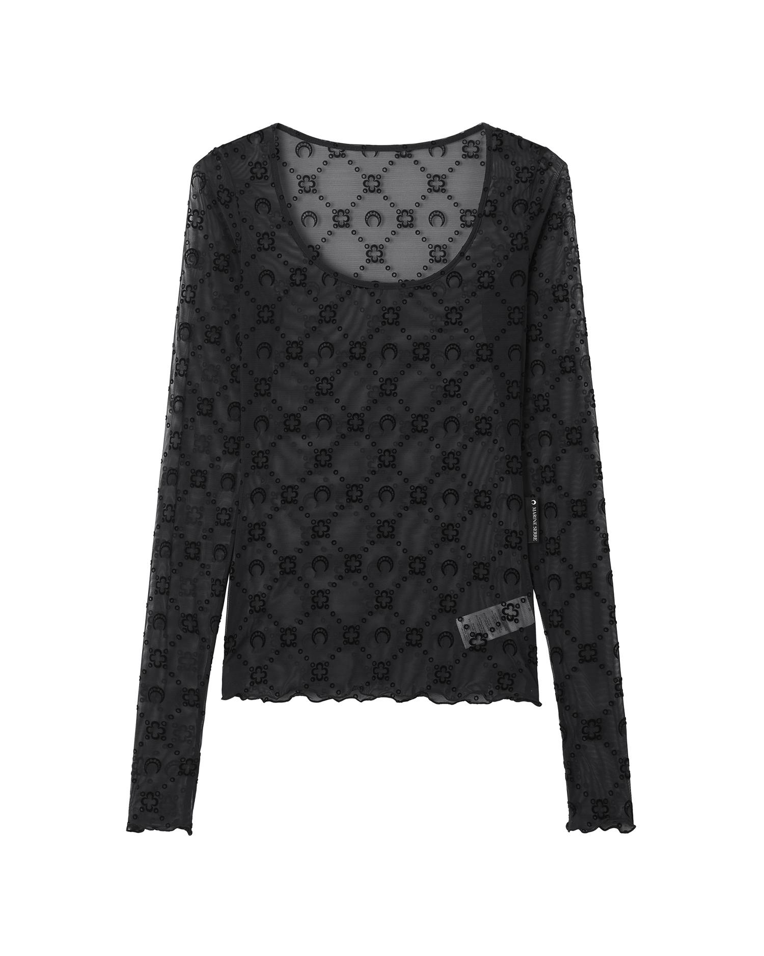 Monogram mesh long sleeve top by MARINE SERRE