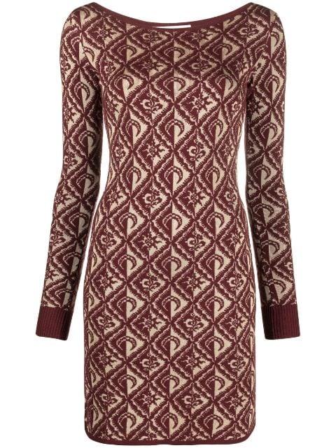 Moon Diamant-jacquard minidress by MARINE SERRE