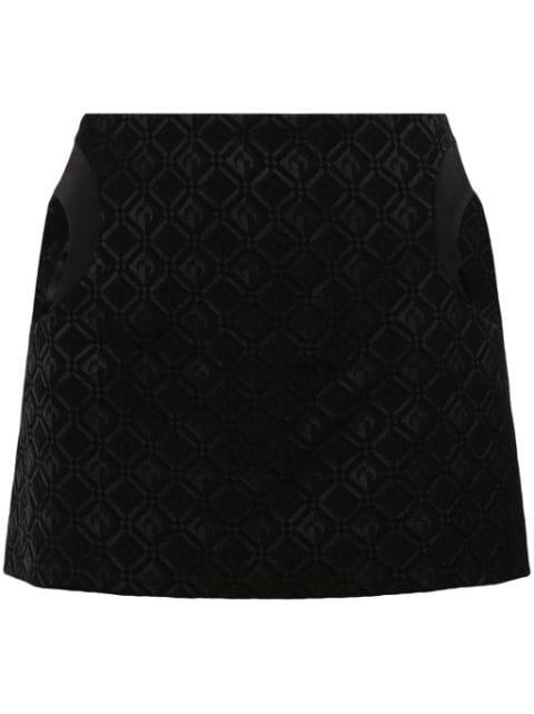 Moon Diamant-jacquard miniskirt by MARINE SERRE
