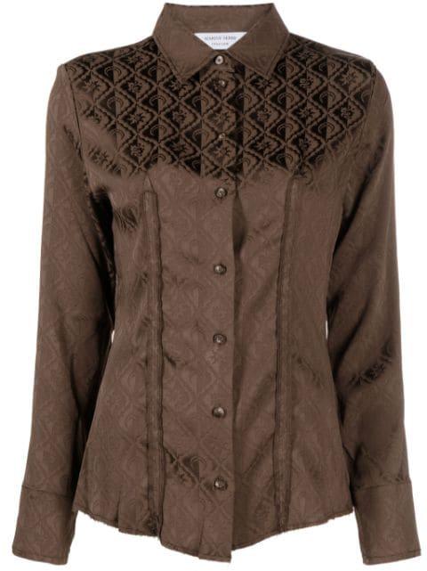 Moon Diamant jacquard satin shirt by MARINE SERRE