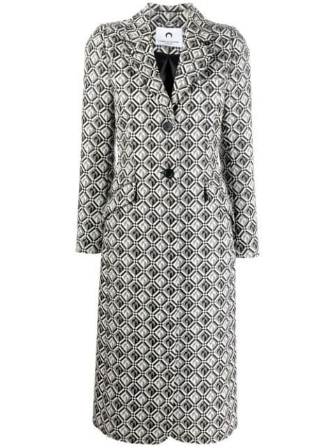 Moon Diamant single-brestead coat by MARINE SERRE